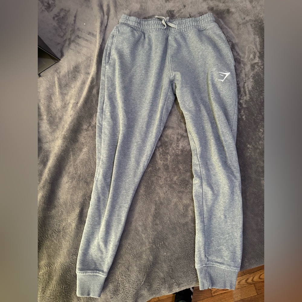 Gymshark gray Joggers with Logo